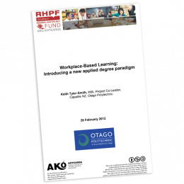 RESEARCH REPORT Workplace Based Learning Introducing a new Applied Degree Paradigm