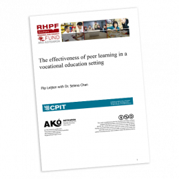 RESEARCH REPORT The Effectiveness of Peer Learning in a Vocational Education Setting