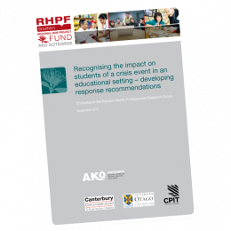 REPORT Recognising the Impact on Students of a Crisis Event