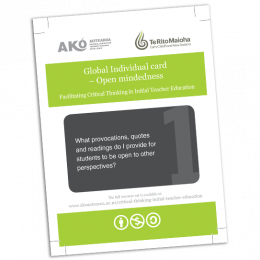 Tool for Tertiary Teachers Critical Thinking Global summary cards