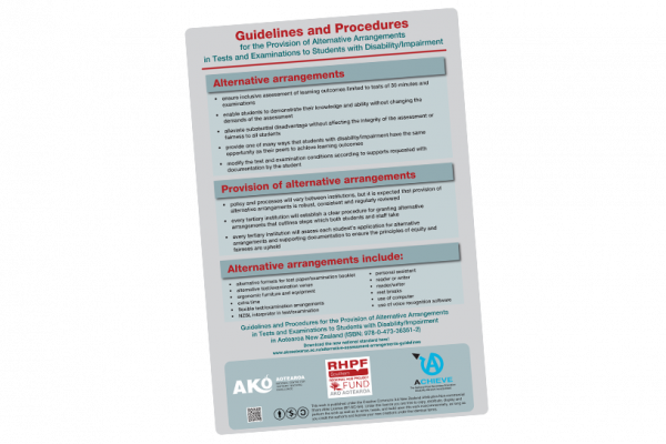 POSTER Guidelines and Procedures for Provision of Alternative Arrangements to Students with disability