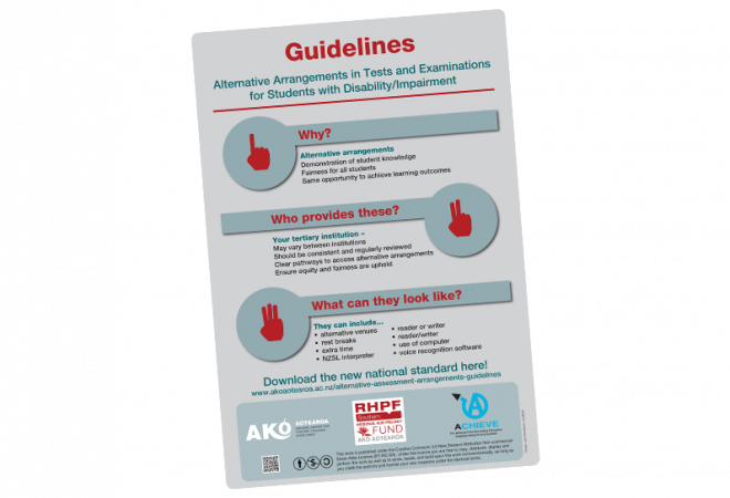 POSTER Guidelines for Alternative Arrangements in Tests and Examinations for students with disability