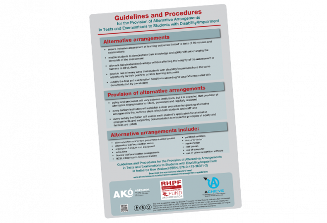POSTER Guidelines and Procedures for Provision of Alternative Arrangements to Students with disability