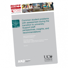 RESEARCH REPORT Common Student Problems with Assessment during the Transition to University
