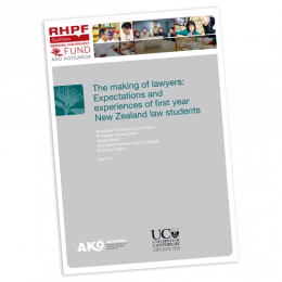 RESEARCH REPORT The Making of Lawyers Expectations and Experiences of First Year New Zealand Law Students