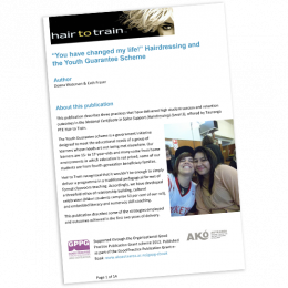 GOOD PRACTICE PUBLICATION Hairdressing and the Youth Guarantees Scheme