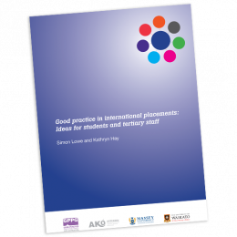 GOOD PRACTICE PUBLICATION good practice in international placements ideas for students and tertiary staff