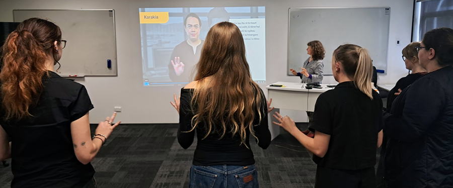 An NZSL class in progress