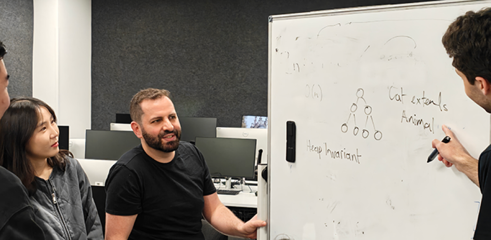 Dr Nasser Giacaman planning with students