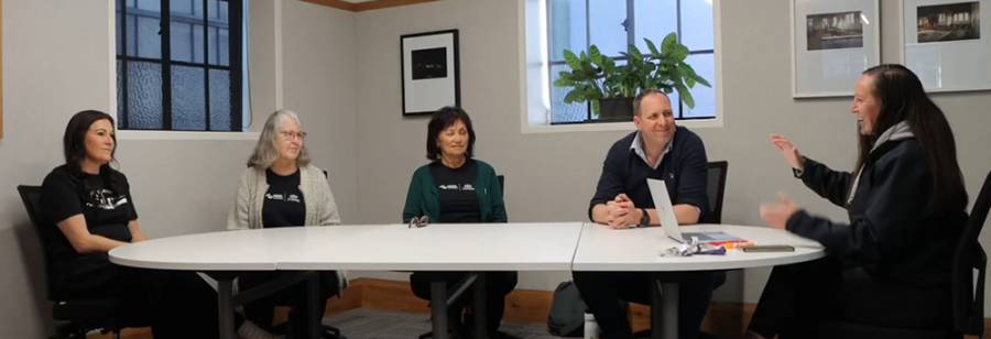 Members of the Te Atakura teem meet to discuss results