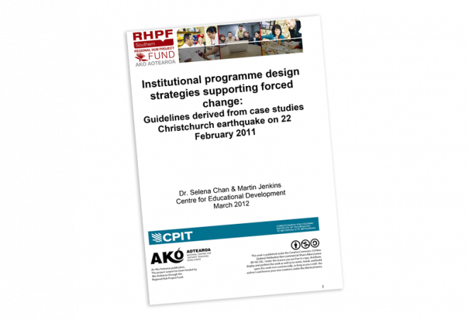 Institutional programme design cover