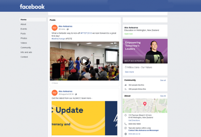facebook ako aotearoa